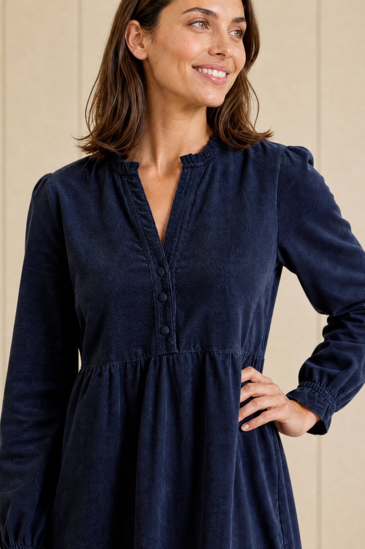 Liv Corduroy Dress - Ink