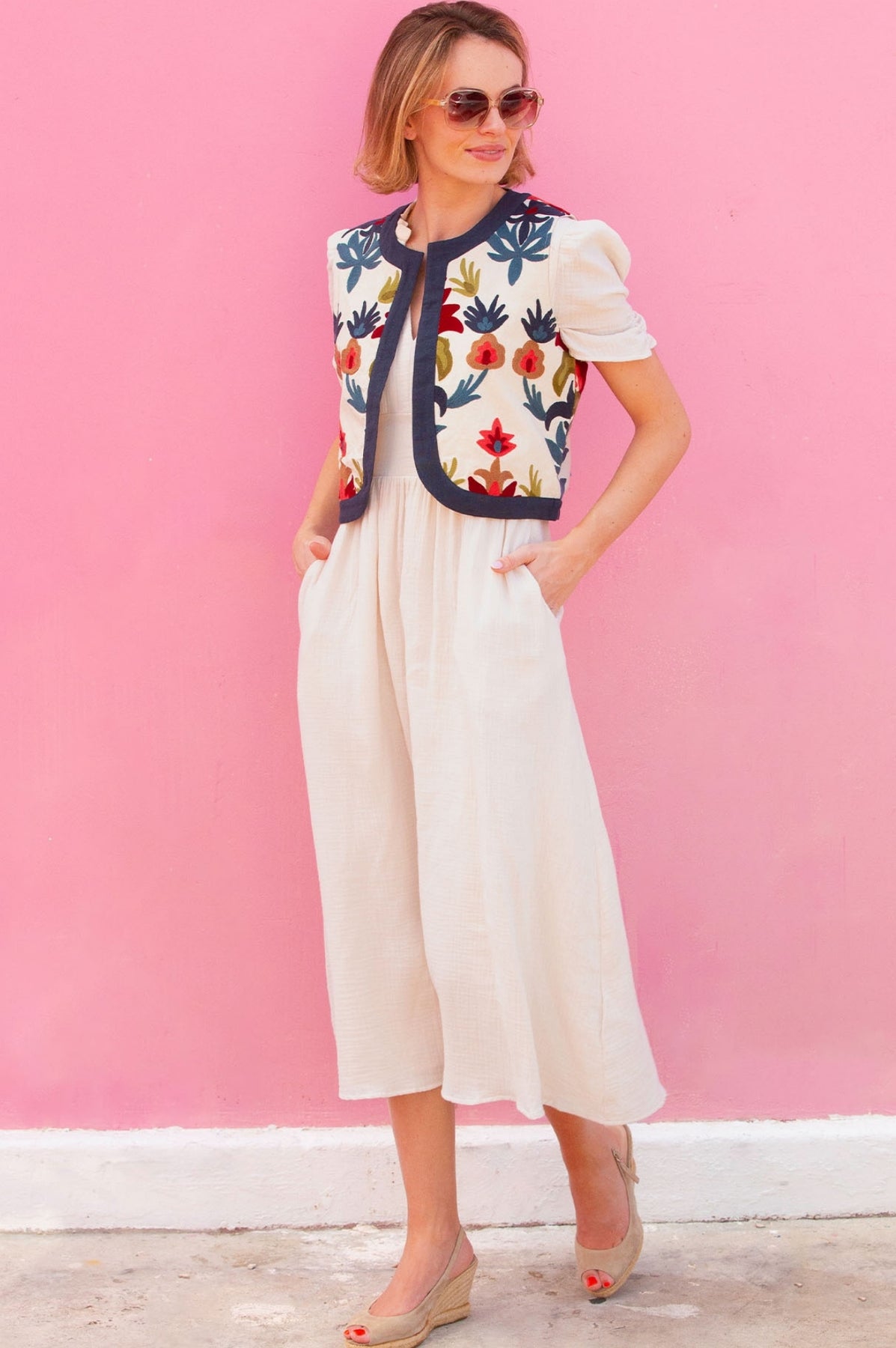 Pia Embroidered Gilet