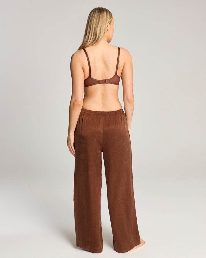 Eco-Luxe Drawstring Trousers - Cocoa