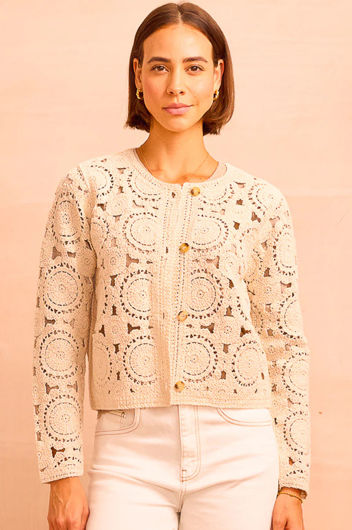 Crochet Cardigan - Cream