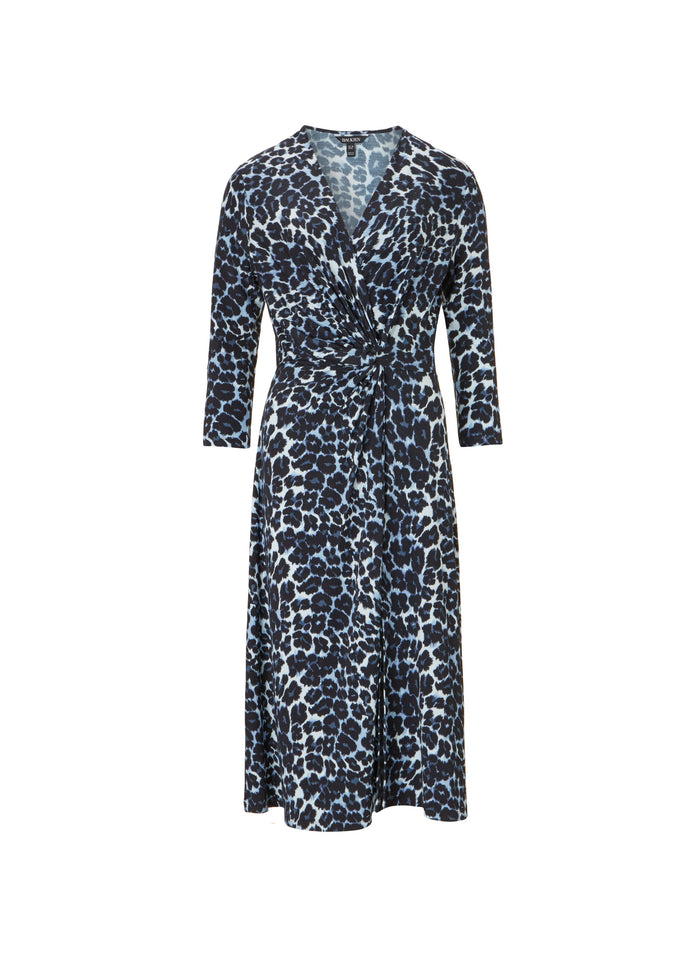 Pre-Loved Ophelia Dress / Blue Leopard Print