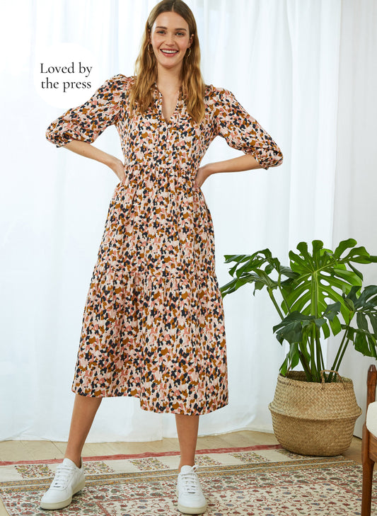 Aeres Tencel Dress Rose Confetti Print