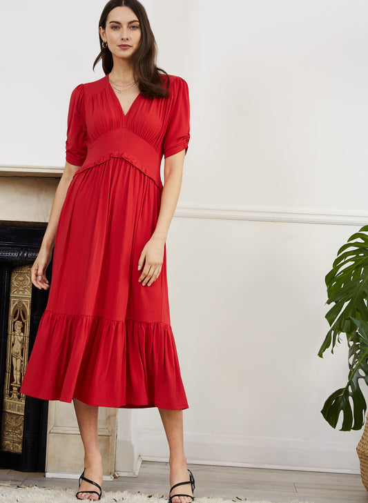 Ottilie Dress with LENZING™ ECOVERO™ Red