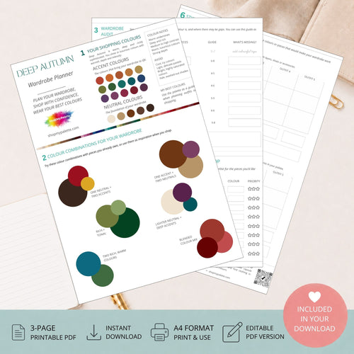 Deep Autumn Mini Wardrobe Planner
