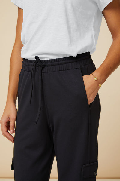 Remy Cuffed Drawstring Cargo Trousers - Dark Navy