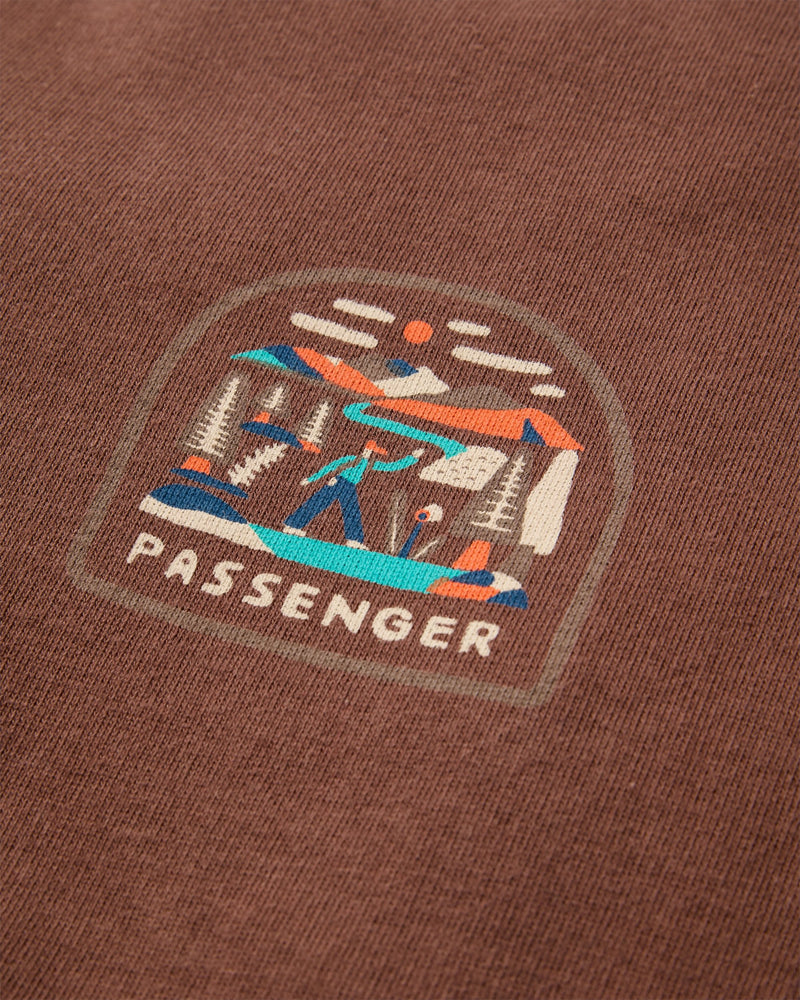 Lost Patch Relaxed Fit Sweatshirt - Chestnut