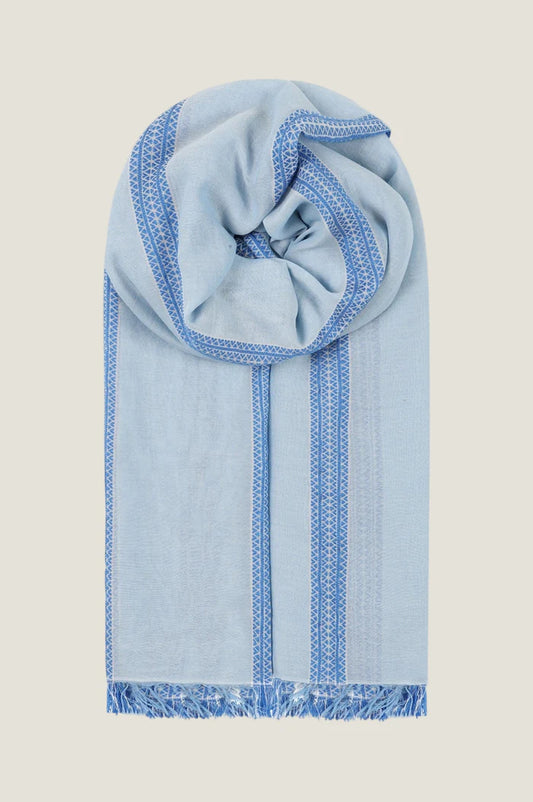 Organic Cotton Scarf - Blue