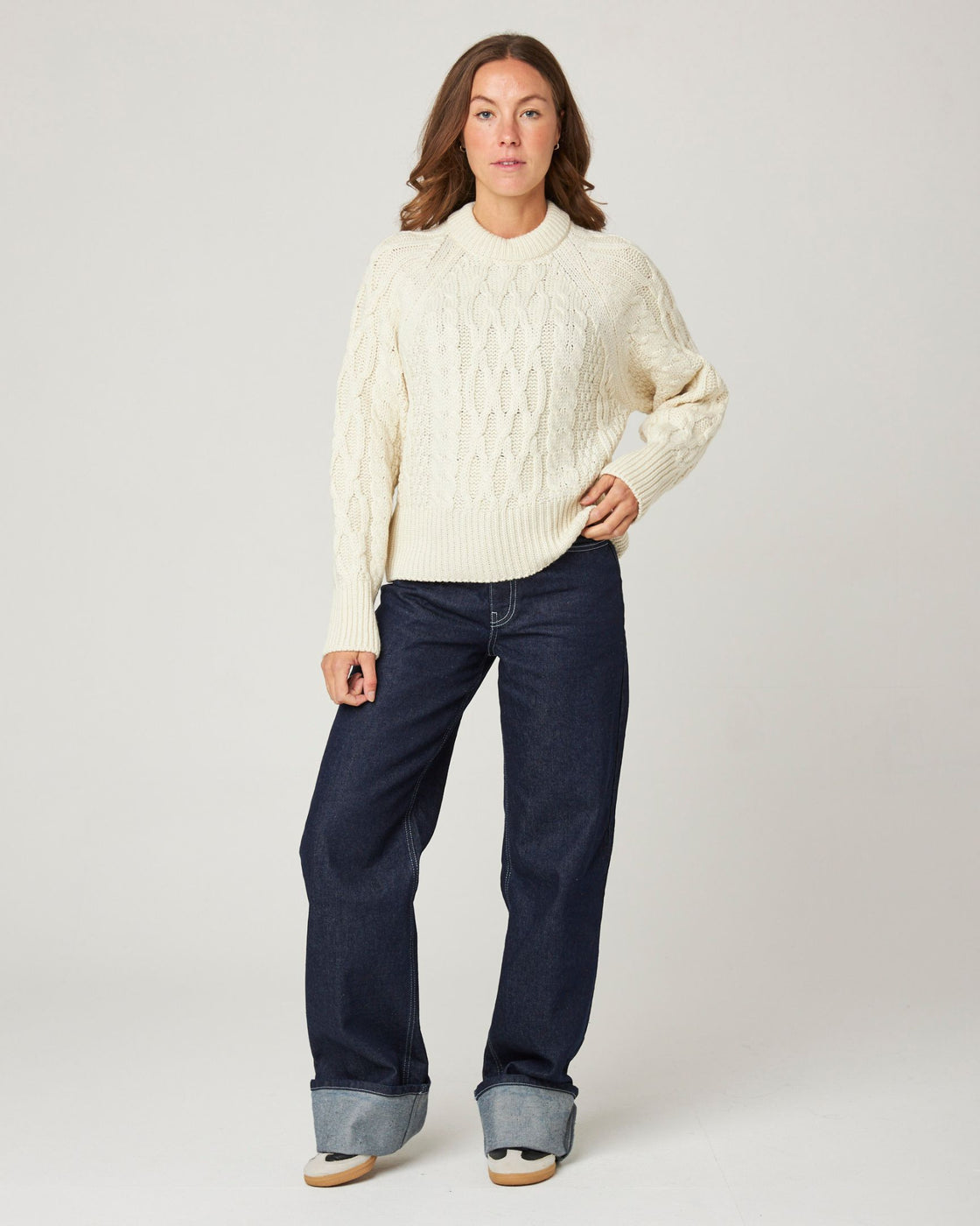 Isobel Aran Jumper - Ecru