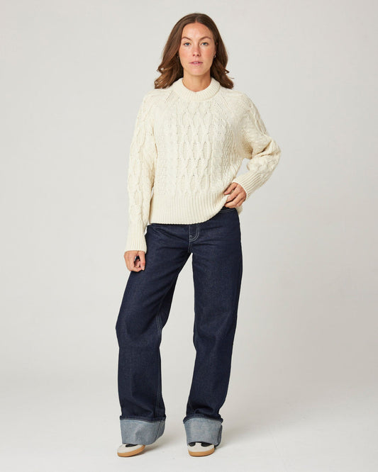 Isobel Aran Jumper - Ecru
