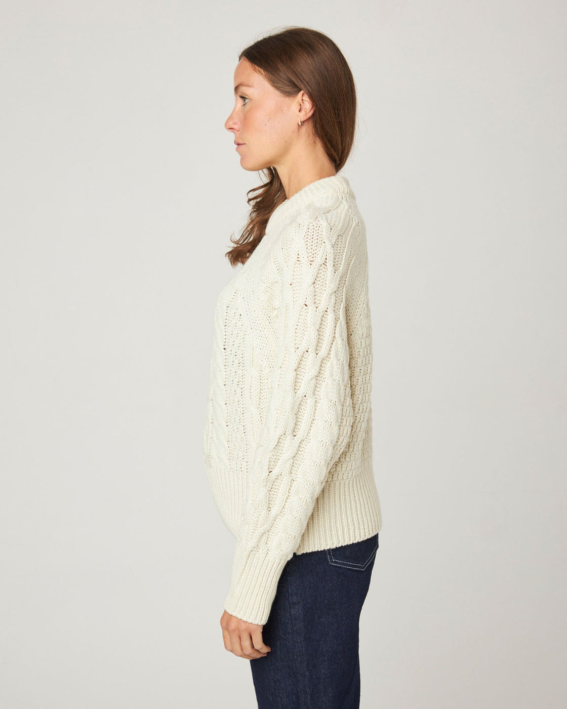 Isobel Aran Jumper - Ecru