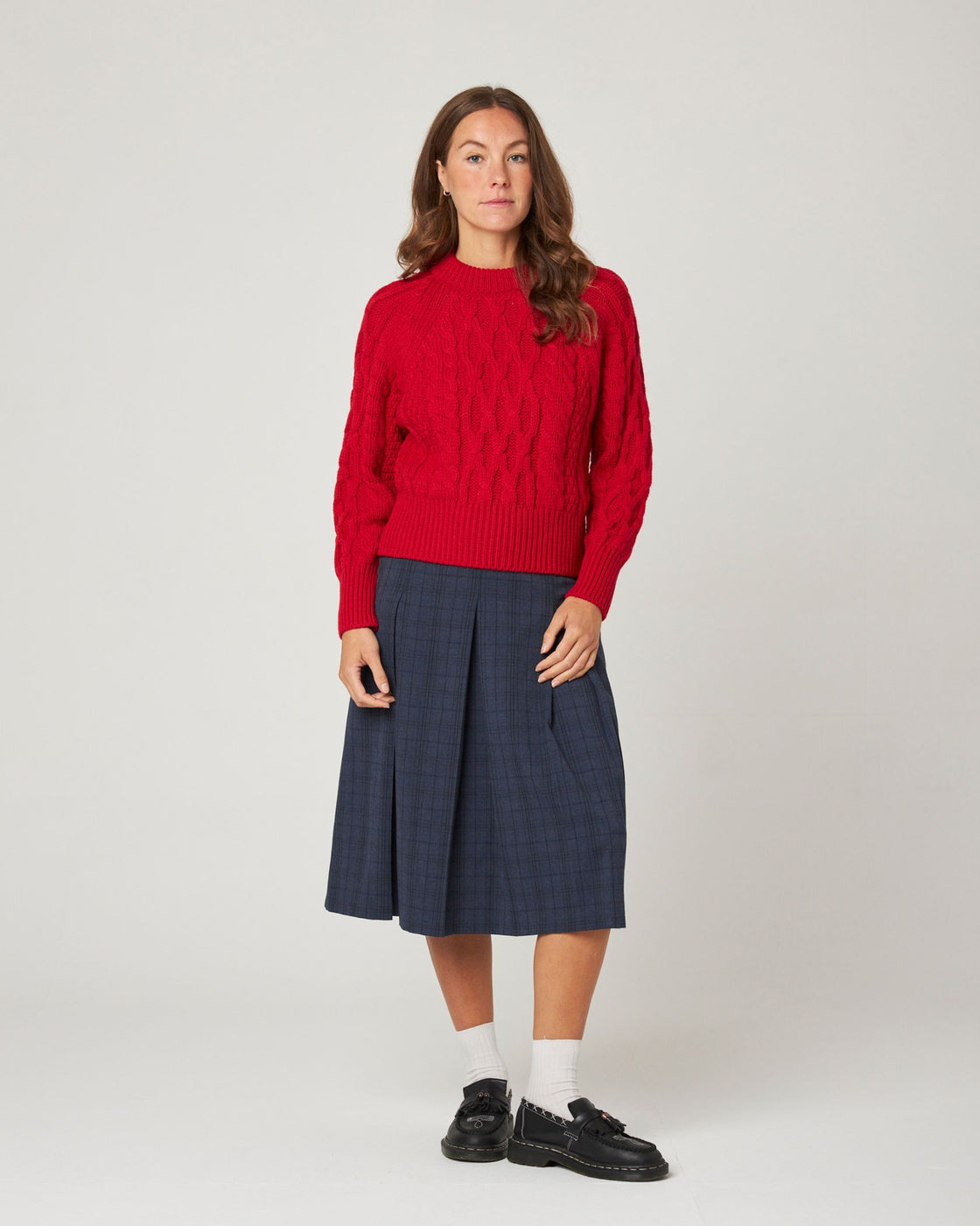 Isobel Aran Jumper - Red