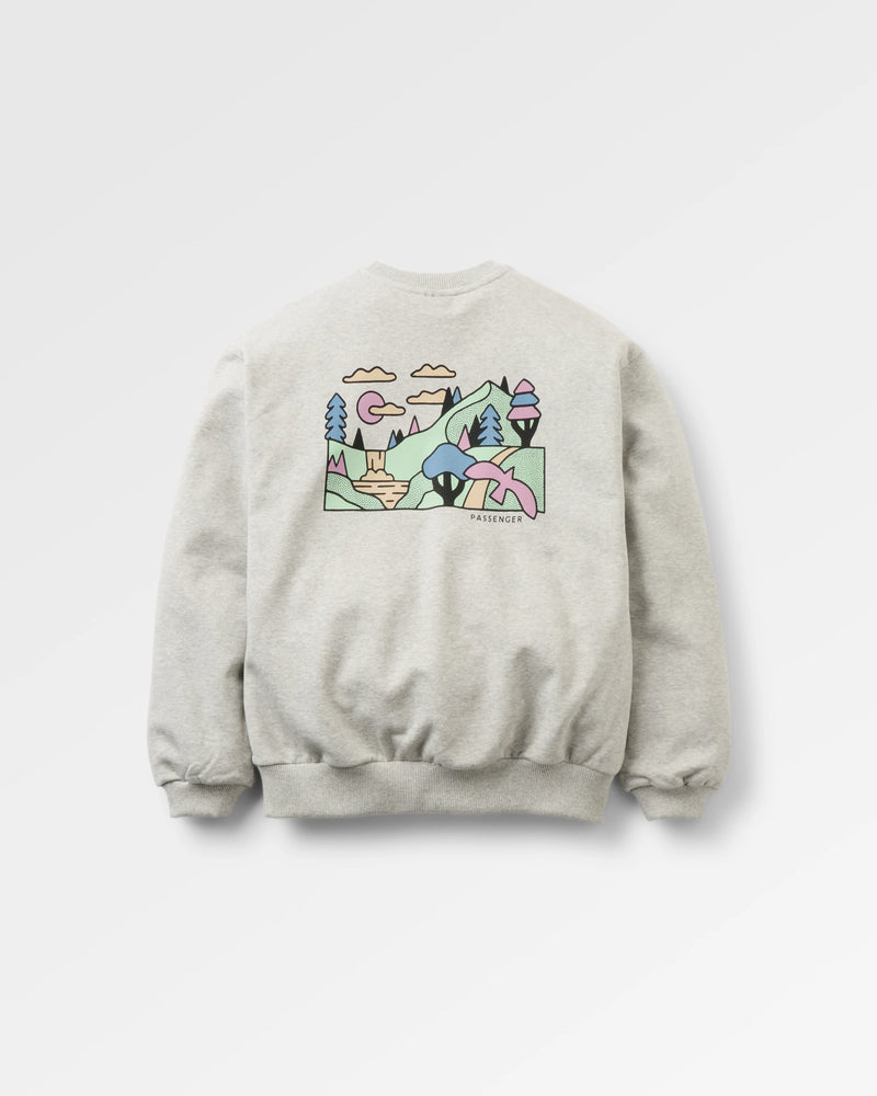 Slower Rhythms Women's Cotton Sweatshirt - Grey Marl