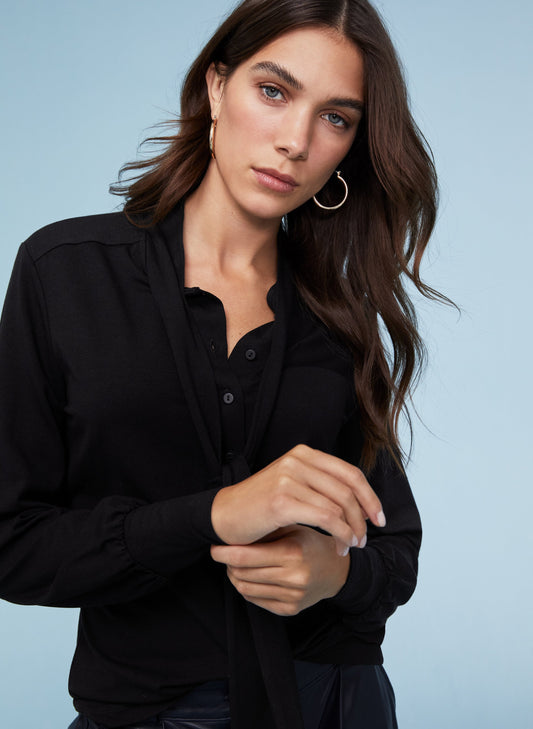 Verushka Blouse with LENZING™ ECOVERO™ Caviar Black