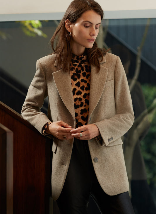 Gaya Recycled Blazer Neutral