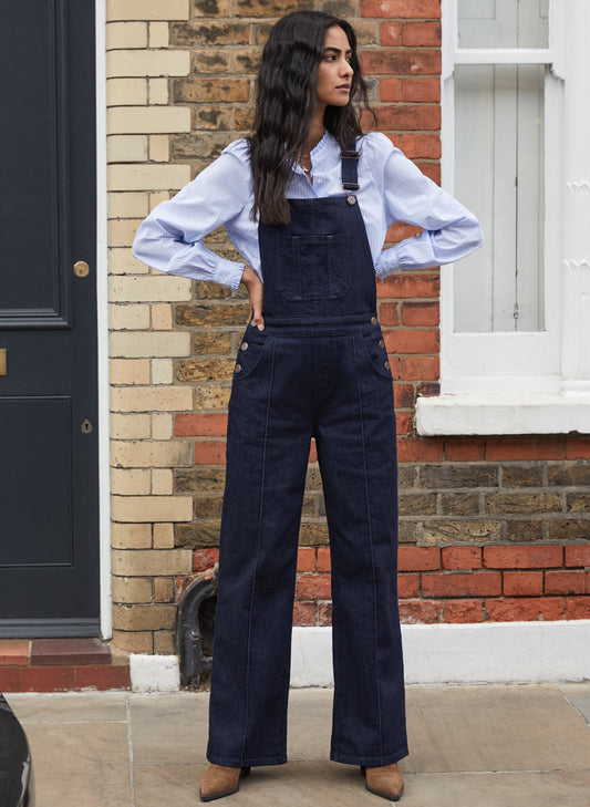 Thandi Organic Dungarees Dark Denim