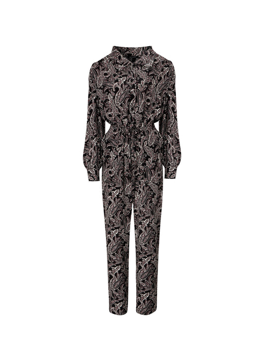 Ada FSC Viscose Jumpsuit Black Paisley Print