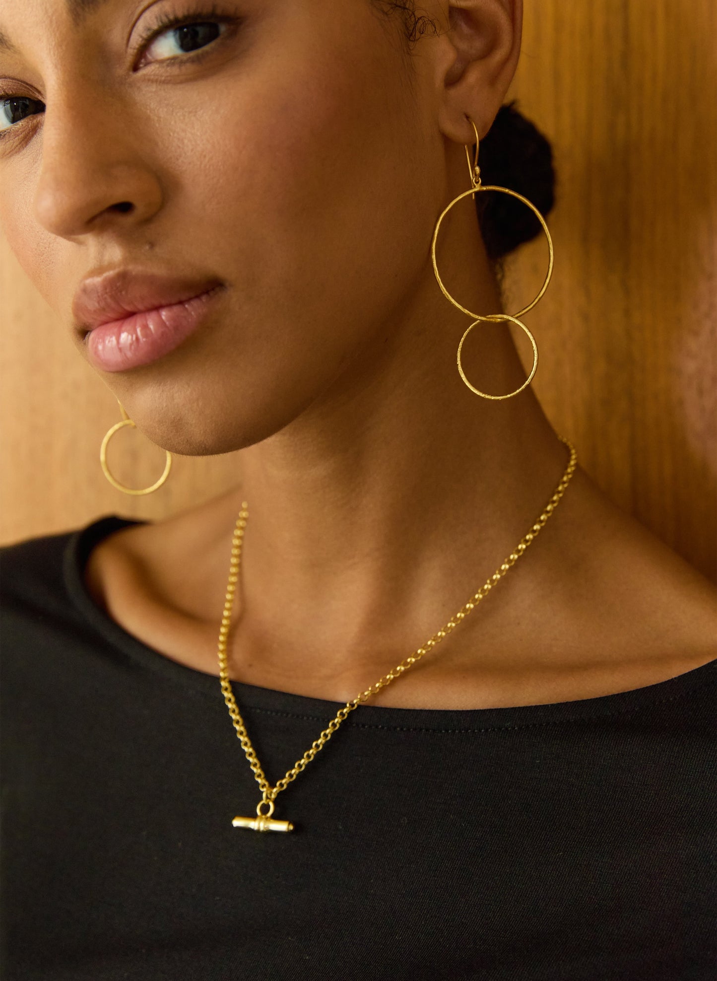 Emma Hoop Earrings - One Size / Gold