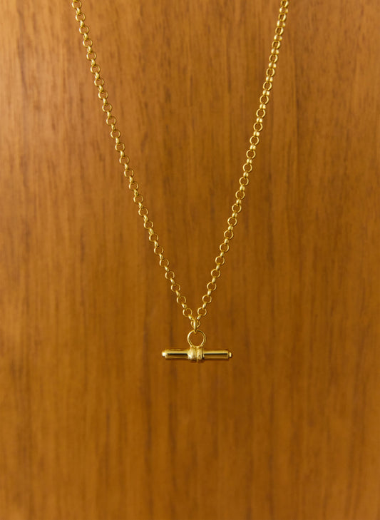 Juliette T-bar Necklace - One Size / Gold
