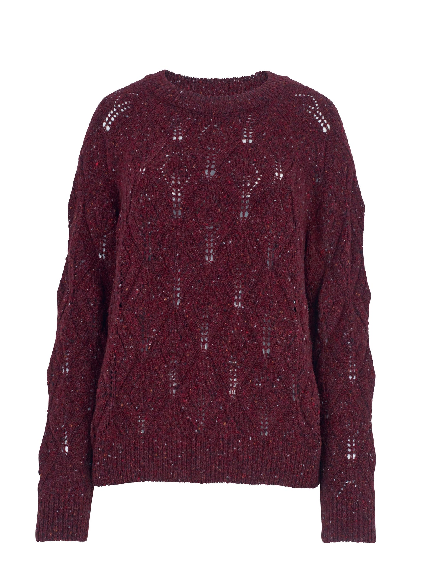 Byba Recycled Jumper Burgundy Fleck