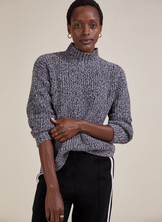 Anabela Recycled Wool Blend Jumper Black & White Twist