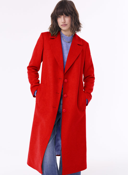 Emanuela Recycled Coat Red