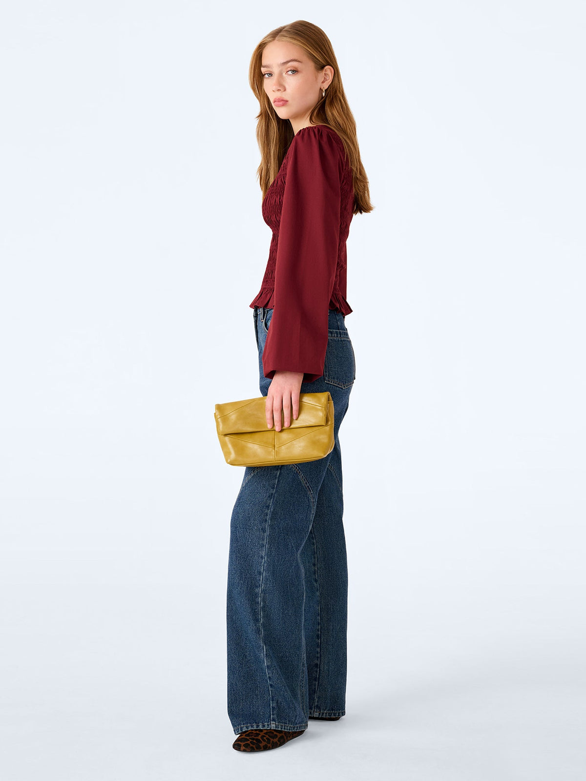 Kallope Blouse in Deep Wine