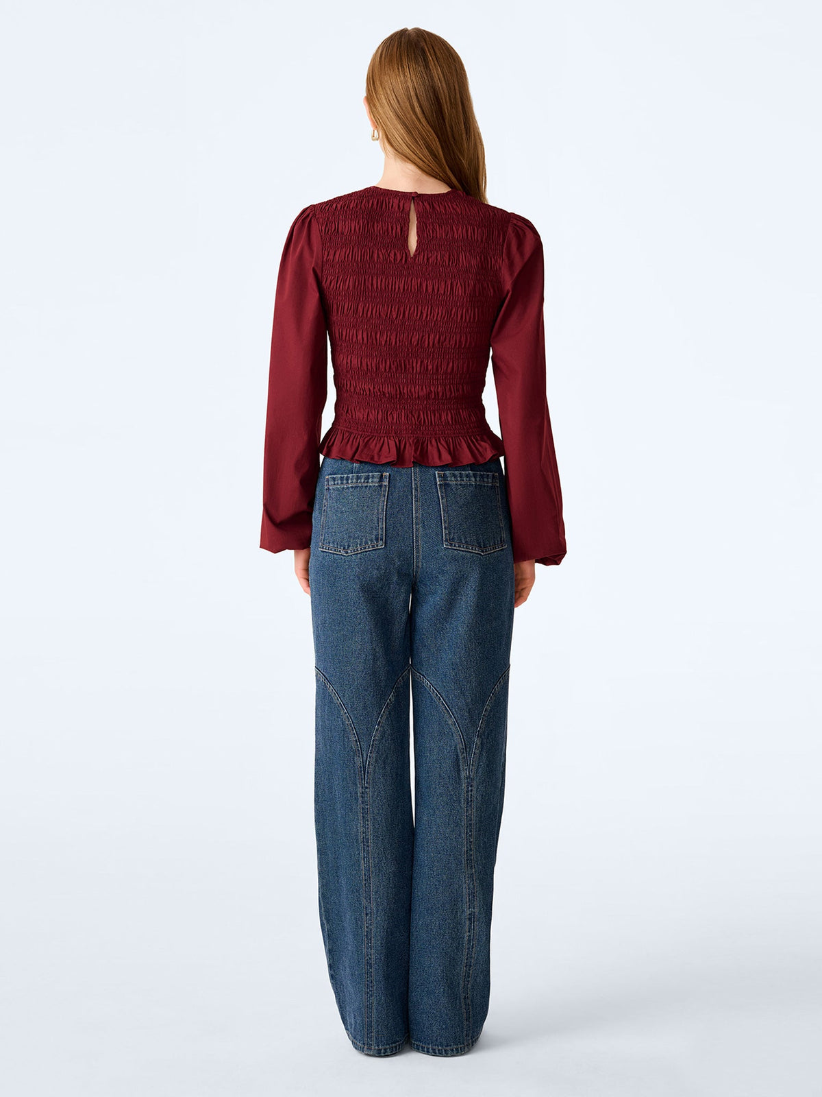 Kallope Blouse in Deep Wine