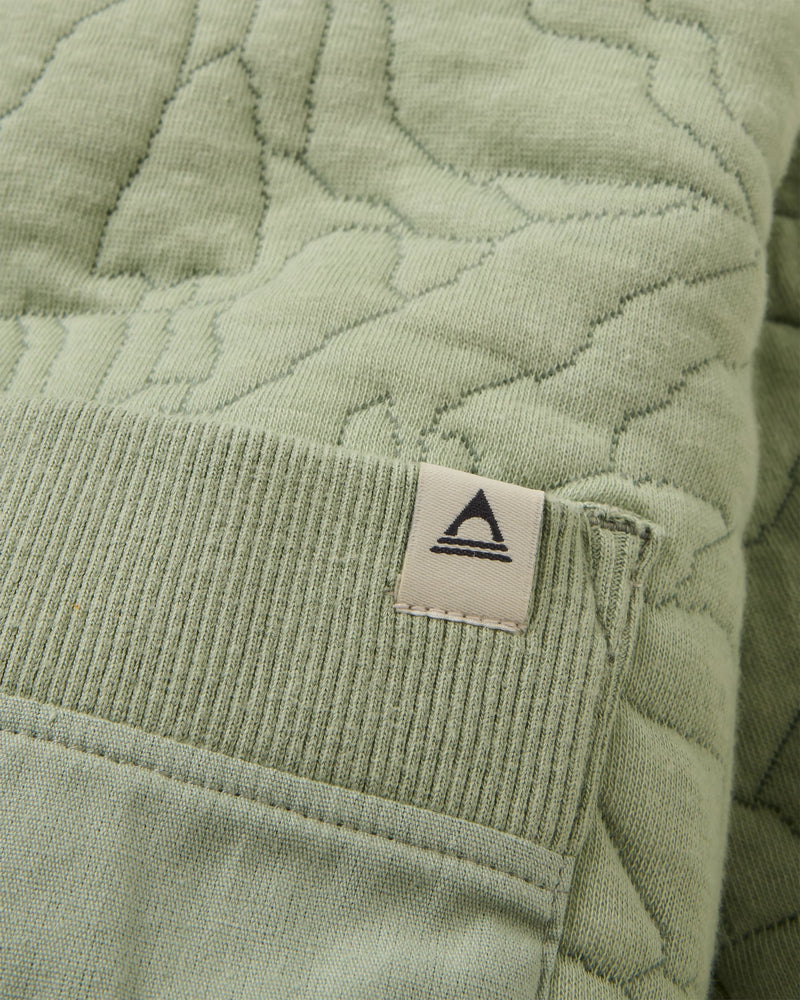 Seagrass Quilted Cardigan - Pistachio