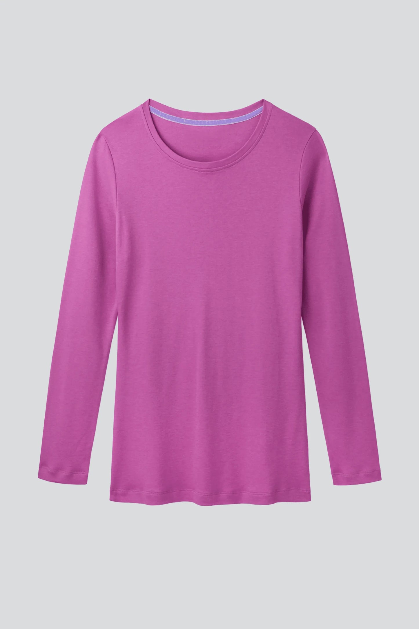 Long Sleeve Crew Neck T-shirt Pink
