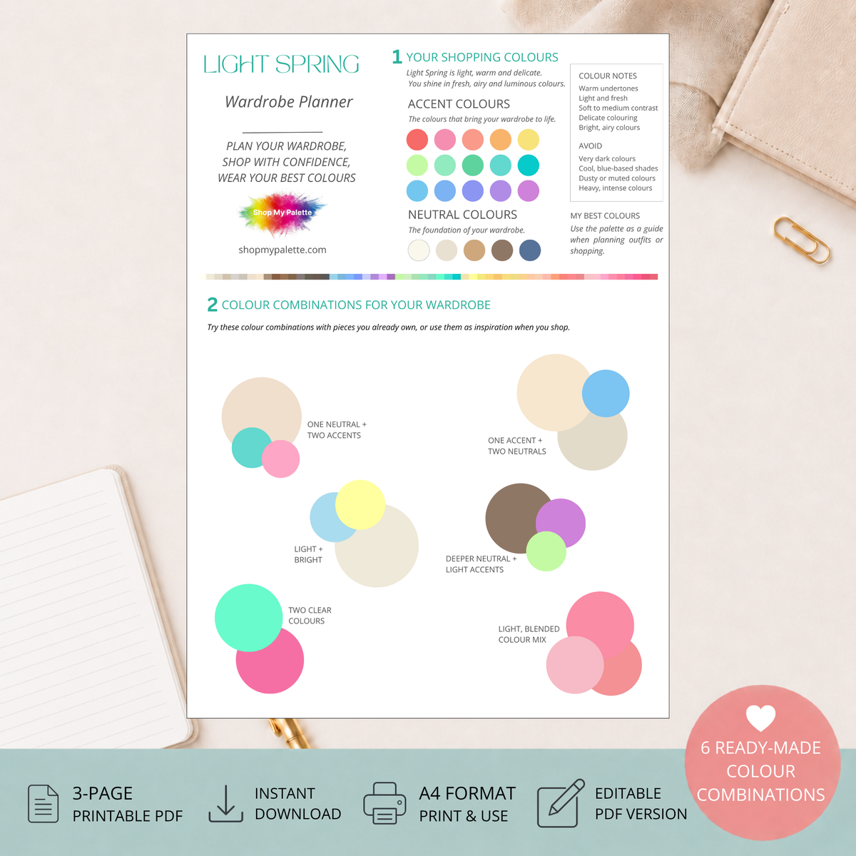 Light Spring Mini Wardrobe Planner PDF