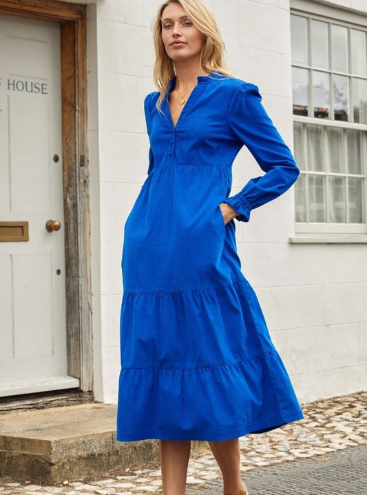 Liv Corduroy Dress - Cobalt