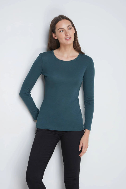 Long Sleeve Crew Neck T-shirt Green