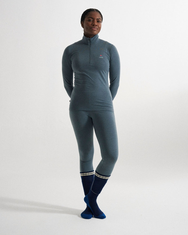 Merino Blend Base Layer Bottoms - Storm Grey