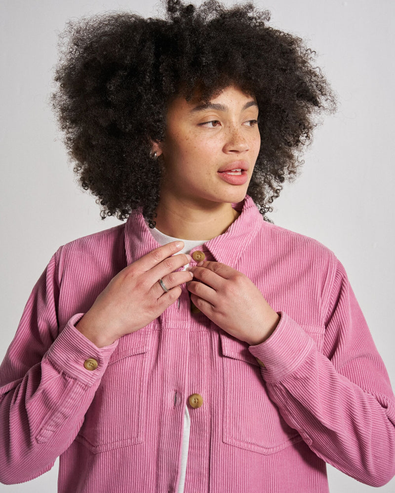 Stella Cord LS Shirt - Pink Haze