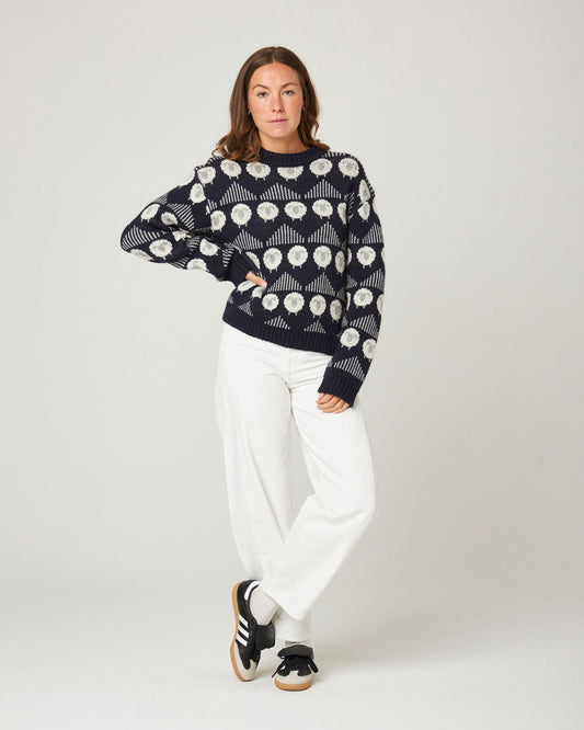 Megan Sheep Jumper - Navy