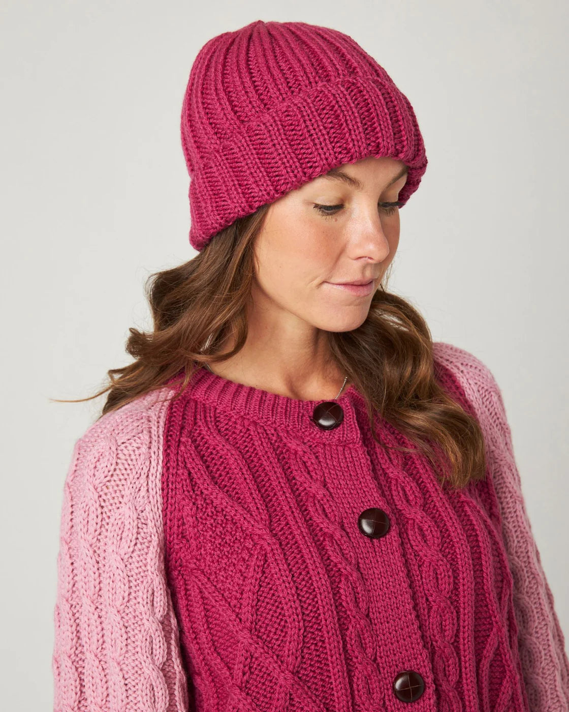 Milliner Ribbed Beanie - Fuschsia Pink