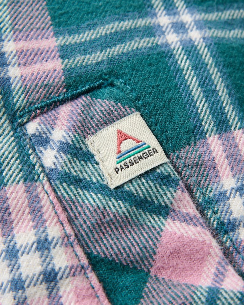 Stella Cotton LS Shirt - Mediterranean/Pink Haze Check