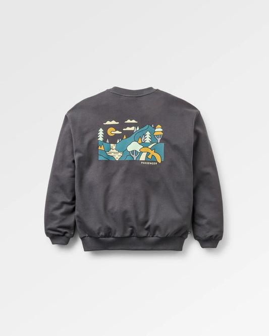 Slower Rhythms Women's Cotton Sweatshirt - Faded Black