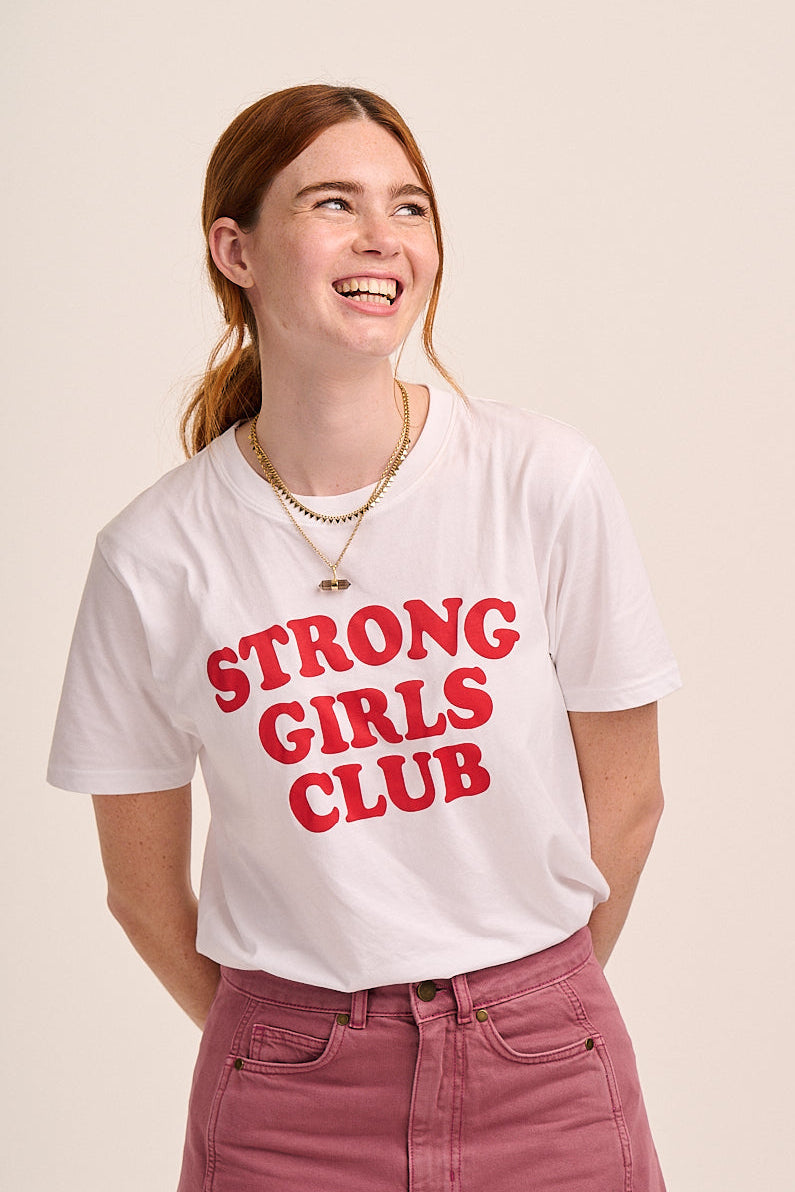 Strong Girls Club Crew White TShirt