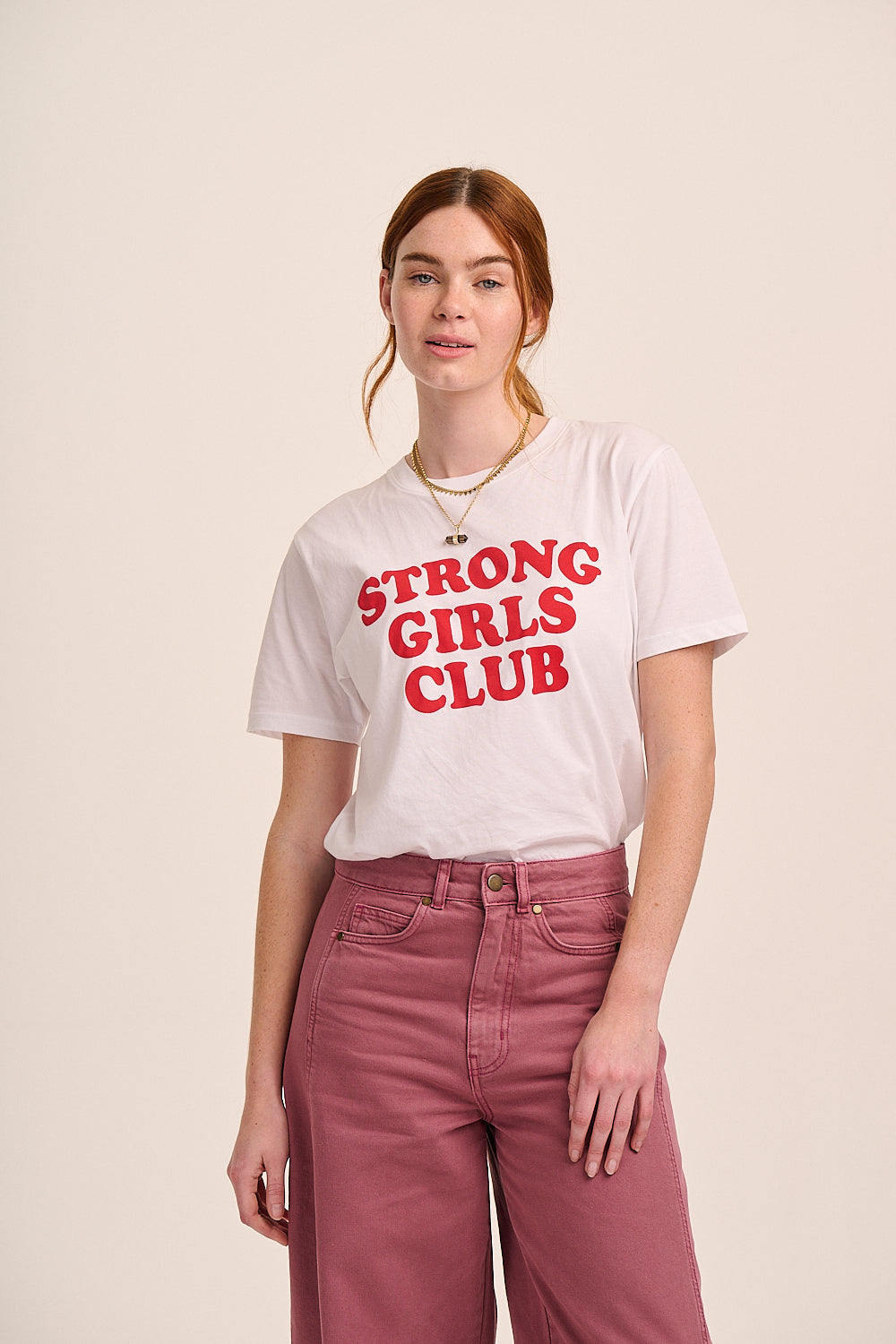 Strong Girls Club Crew White TShirt