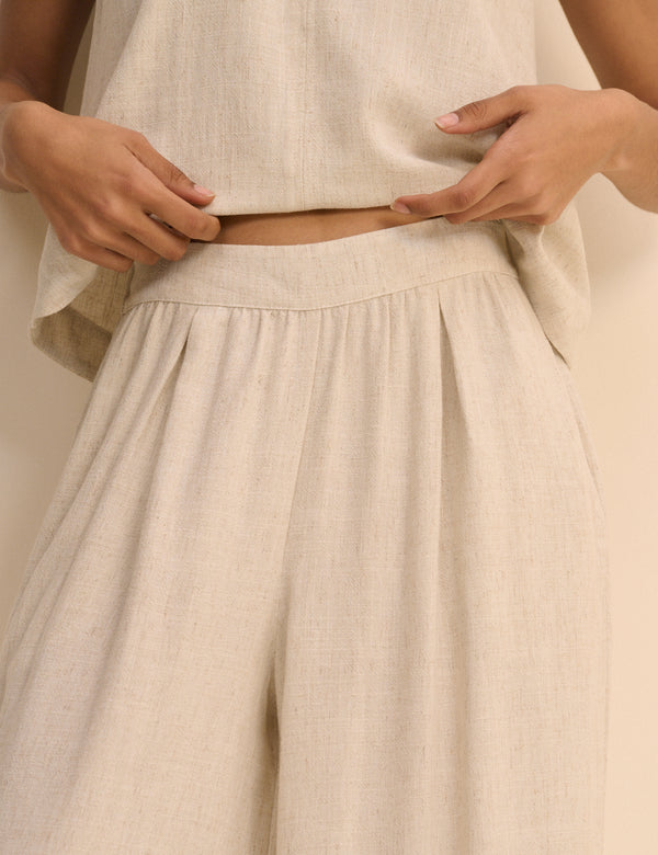 Stone Wide Leg Jerrow Trouser