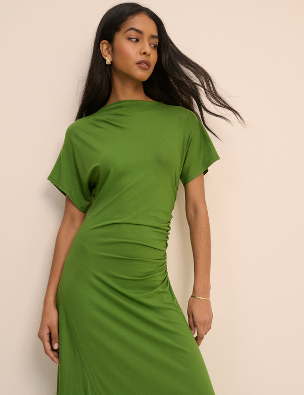 Green Jersey Niamh Midi Dress