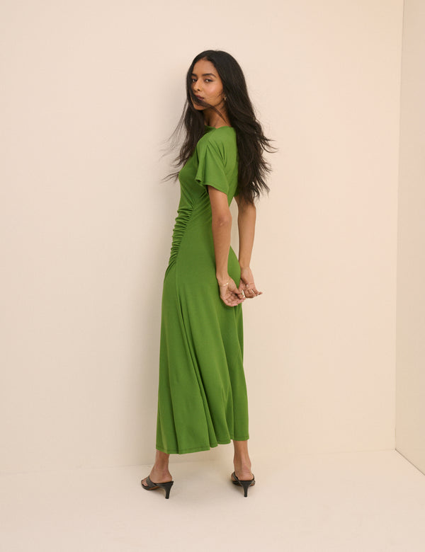 Green Jersey Niamh Midi Dress