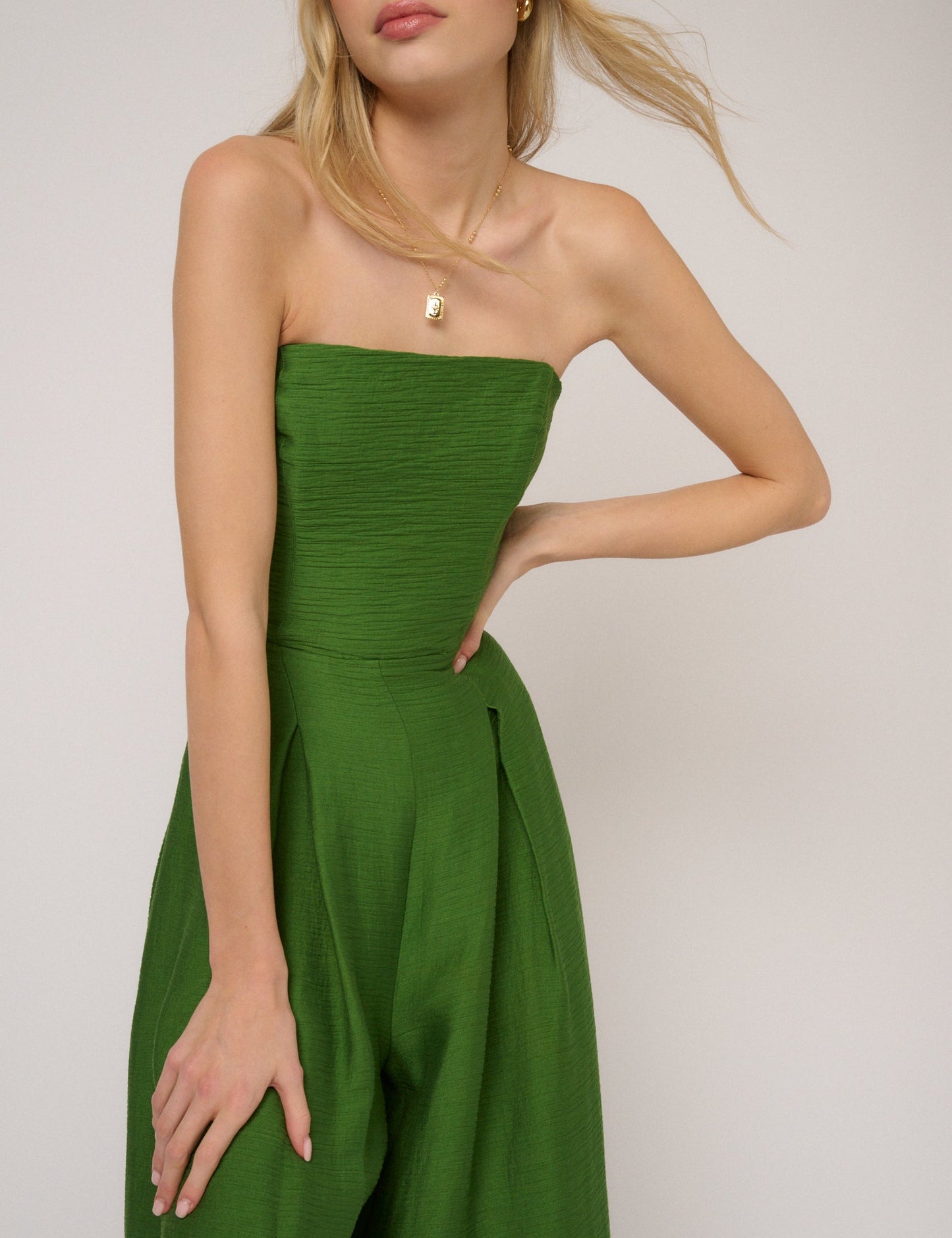 Green Bandeau Rory Jumpsuit