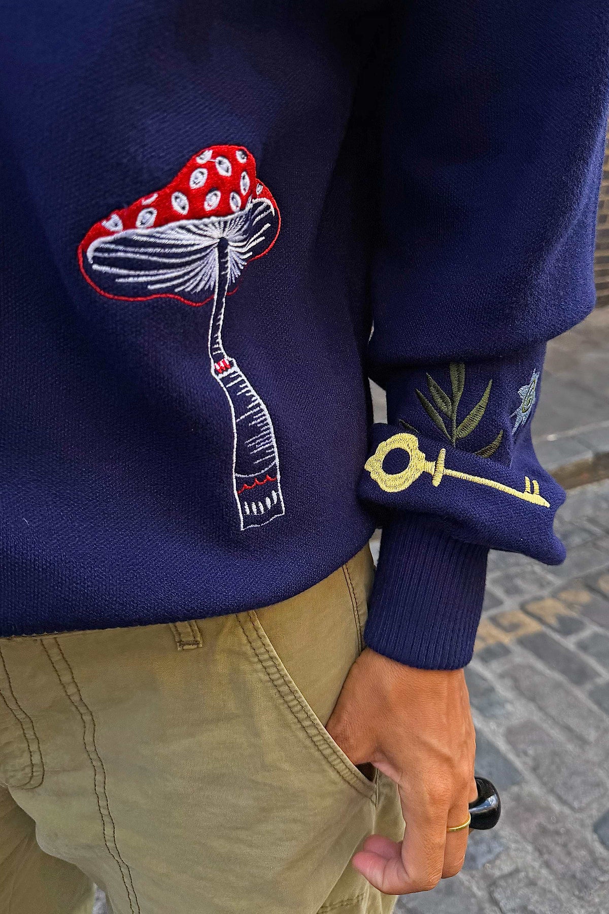 Navy Icons Cardigan