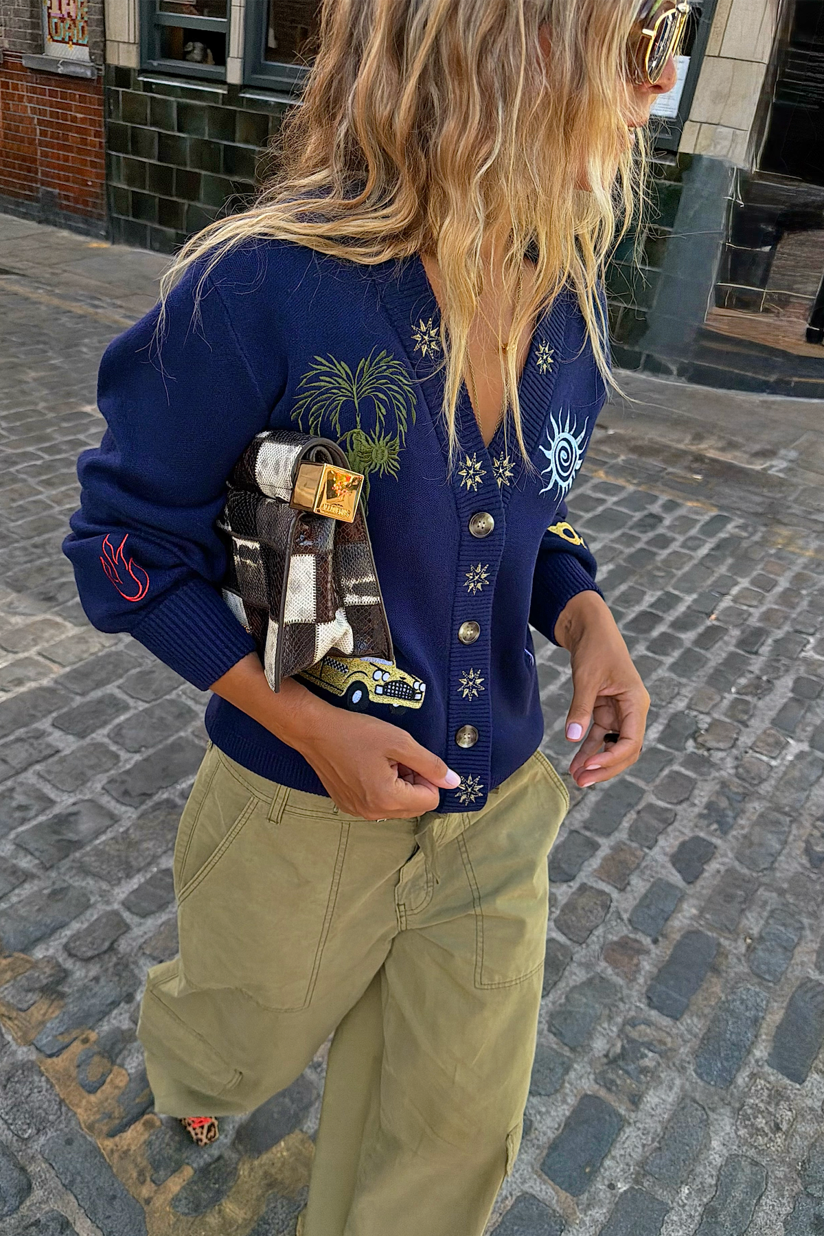 Navy Icons Cardigan