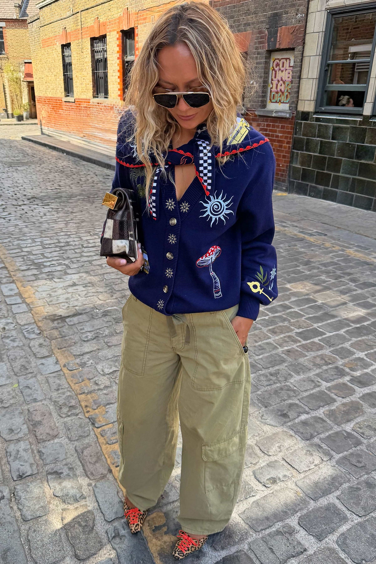 Navy Icons Cardigan