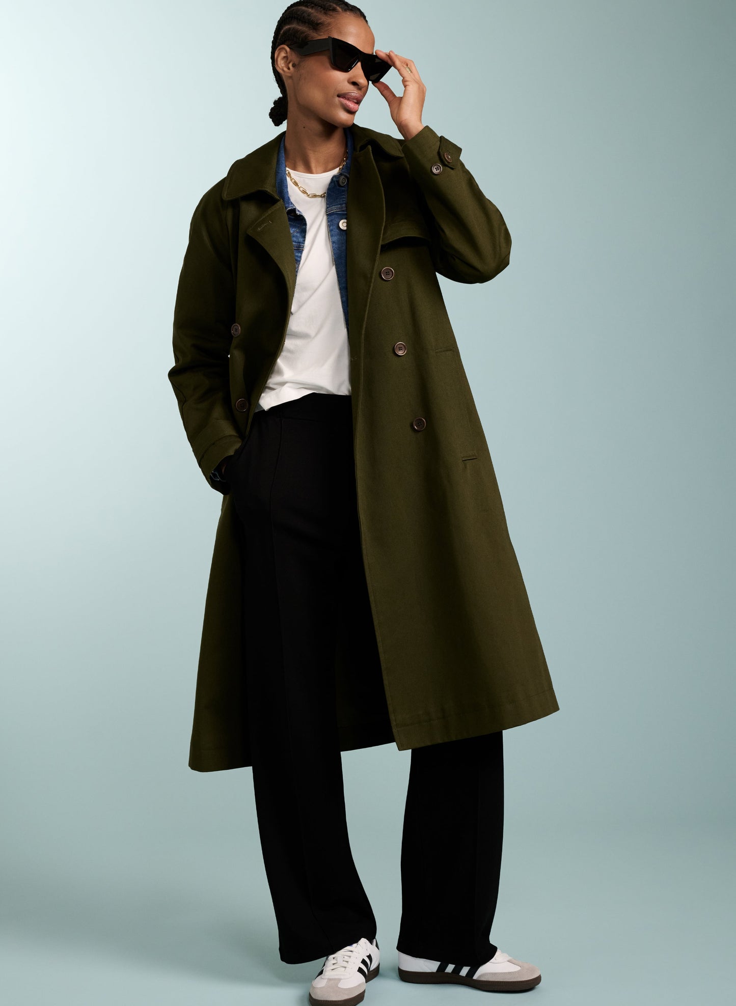 Marlee Organic Cotton Trench / Olive