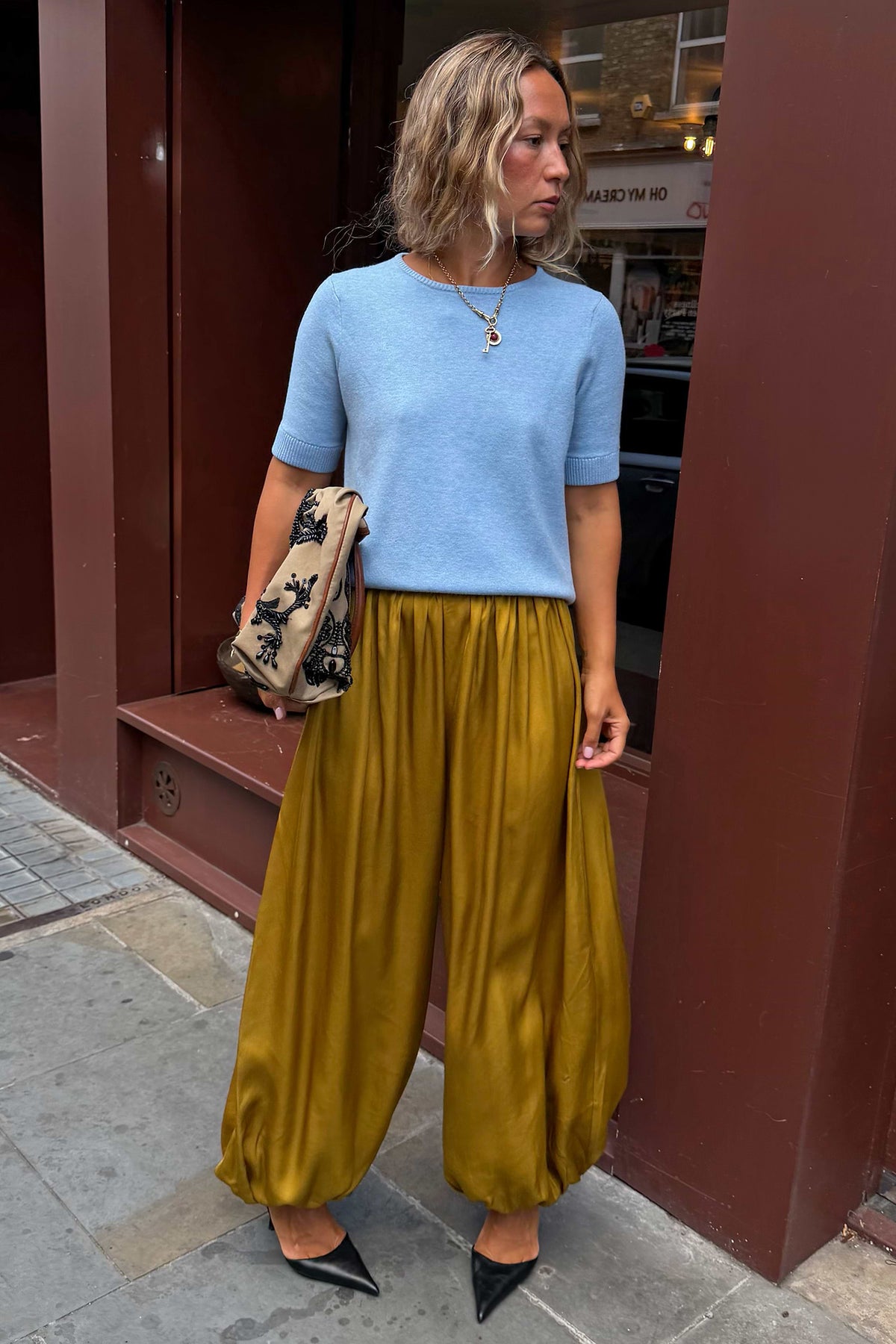 Olive Balloon Trousers