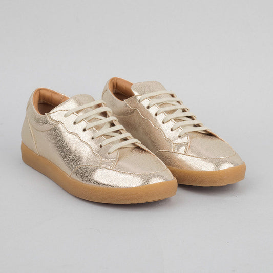 Platinum vegan leather shoes